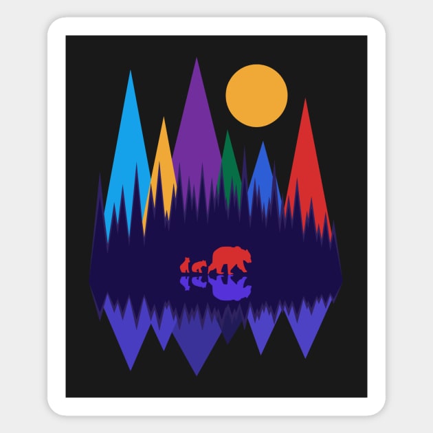 Bear & Cubs #4 Sticker by RockettGraph1cs